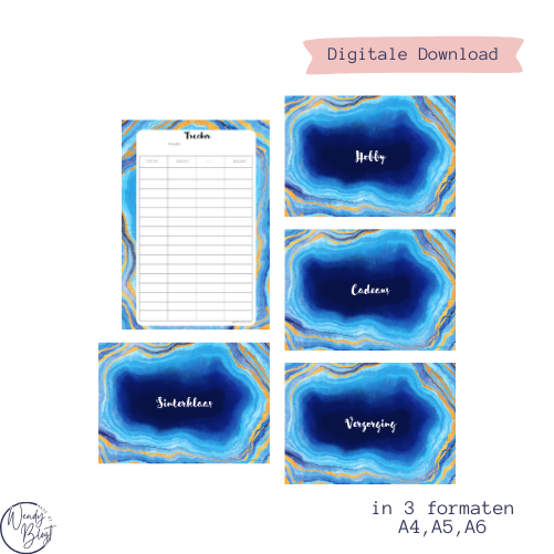 18 cashstuffing covers en een tracker Blauw