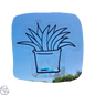 Raamsticker op statische regenboogfolie - Plant