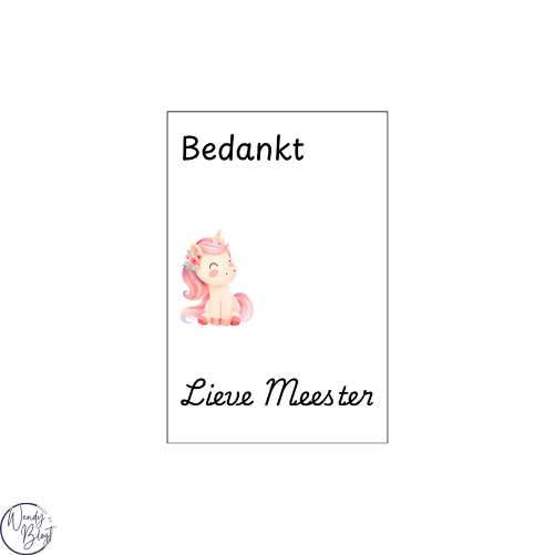 Sleutelhanger kaart Bedankt Juf / Meester