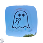 Raamsticker op statische regenboogfolie - Spook met hart