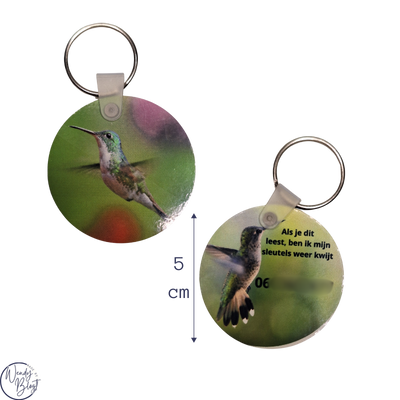 Ronde sleutelhanger 5 cm Gepersonaliseerd Sleutels kwijt