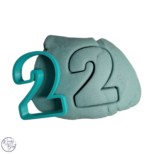 3D Geprinte Uitsteekvorm Cijfers per stuk / Set  0-9