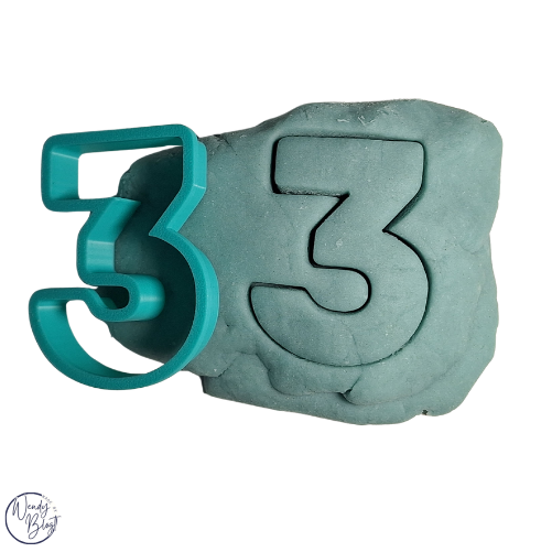 3D Geprinte Uitsteekvorm Cijfers per stuk / Set  0-9