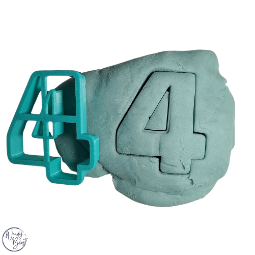 3D Geprinte Uitsteekvorm Cijfers per stuk / Set  0-9