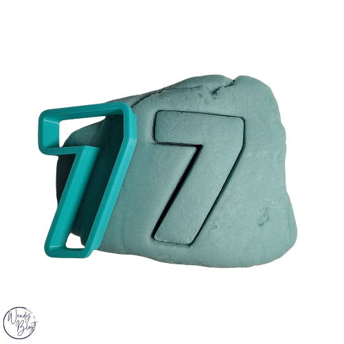 3D Geprinte Uitsteekvorm Cijfers per stuk / Set  0-9
