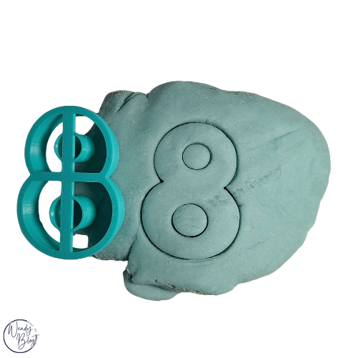 3D Geprinte Uitsteekvorm Cijfers per stuk / Set  0-9