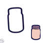 3D Geprinte Uitsteekvorm Mason jar Blauw