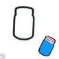 3D Geprinte Uitsteekvorm Mason jar