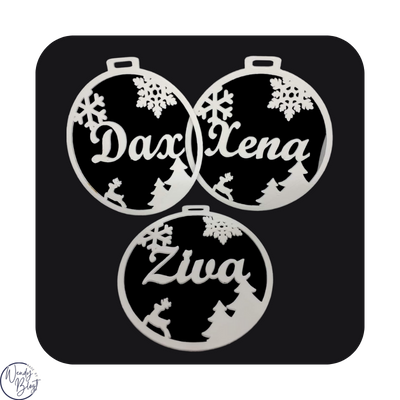 Gepersonaliseerde 3D-Geprinte Kerstbal met Naam