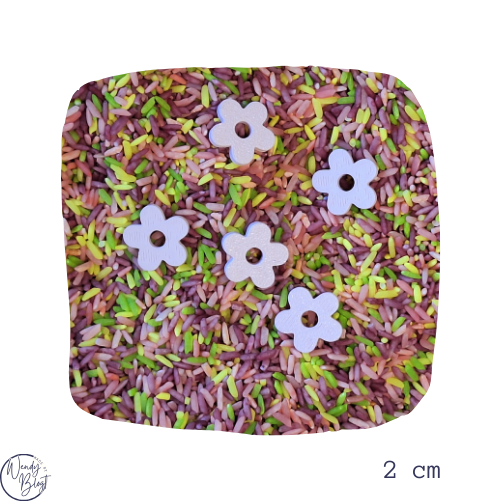 Set van 5 3D-geprinte bloemen