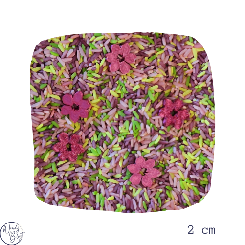 Set van 5 fleurige 3D-geprinte bloemen