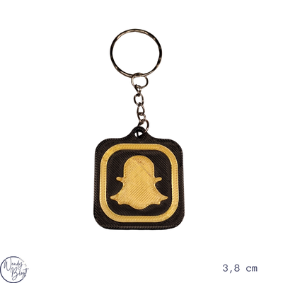 3D-geprinte Social media sleutelhanger met NFC tag