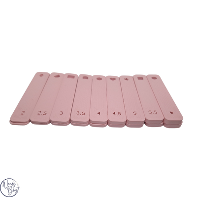 3D-geprinte Klei dikte geleiders set – 18 stuks (2 t/m 6 mm)