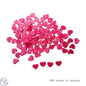100 Roze 3D-geprinte Hartjes in een doosje