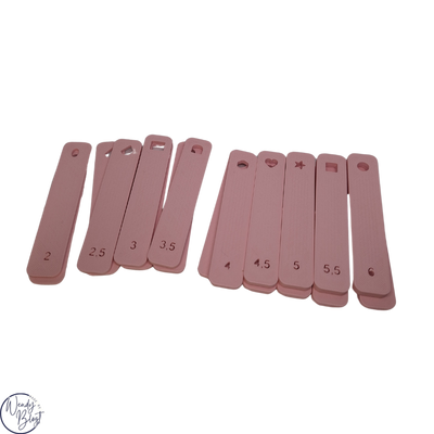 3D-geprinte Klei dikte geleiders set – 18 stuks (2 t/m 6 mm)
