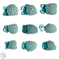 3D Geprinte Uitsteekvorm Cijfers per stuk / Set  0-9