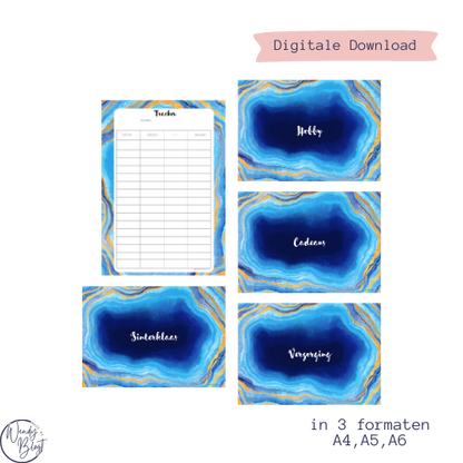 18 cashstuffing covers en een tracker Blauw