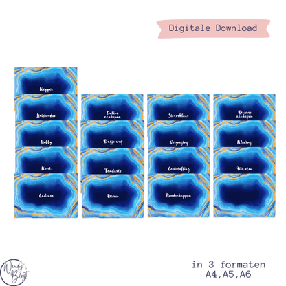 18 cashstuffing covers en een tracker Blauw