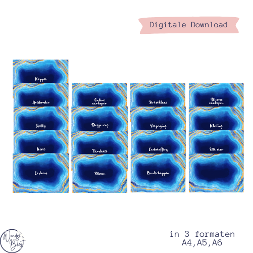 18 cashstuffing covers en een tracker Blauw