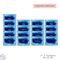 18 cashstuffing covers en een tracker Blauw
