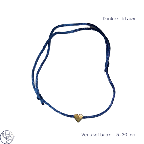 Verstelbare Armband met Hartje – Personaliseerbaar