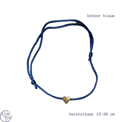 Verstelbare Armband met Hartje – Personaliseerbaar