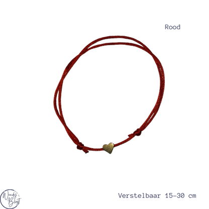 Verstelbare Armband met Hartje – Personaliseerbaar