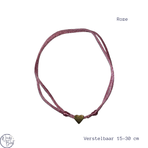 Verstelbare Armband met Hartje – Personaliseerbaar