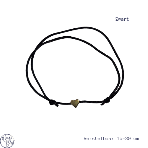 Verstelbare Armband met Hartje – Personaliseerbaar