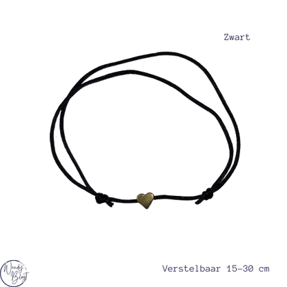 Verstelbare Armband met Hartje – Personaliseerbaar
