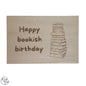 Houten kaart "Bookish Birthday"