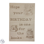 Houten kaart "Birthday for the books"