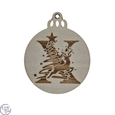 Gepersonaliseerde Kerstbal met Monogram (7,2 cm)