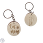 Houten Ronde Sleutelhanger