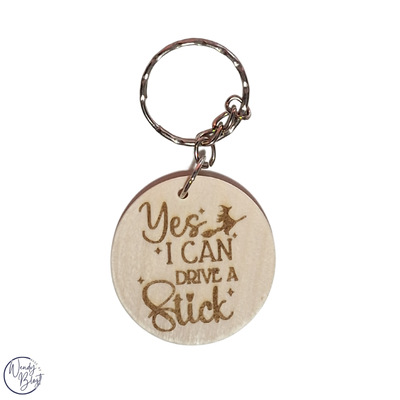 Houten Ronde Sleutelhanger