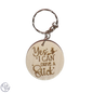 Houten Ronde Sleutelhanger