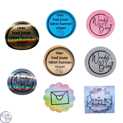 Gepersonaliseerde Stickers met Eigen Tekst Willekeurig