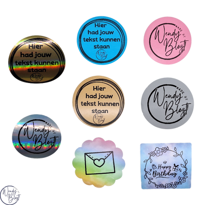 Gepersonaliseerde Stickers met Eigen Tekst
