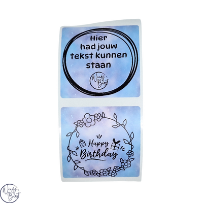 Gepersonaliseerde Stickers met Eigen Tekst Willekeurig